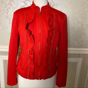 INC international Concept large ruffle jacket.